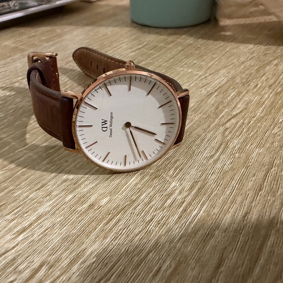 Daniel Wellington Rose Gold and Brown Watch